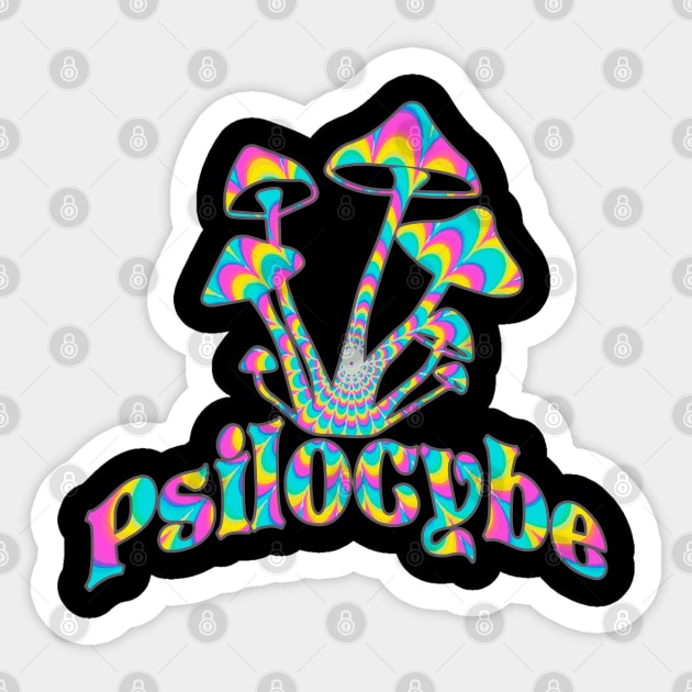 Psilocybe magic mushrooms Sticker by VinagreShop